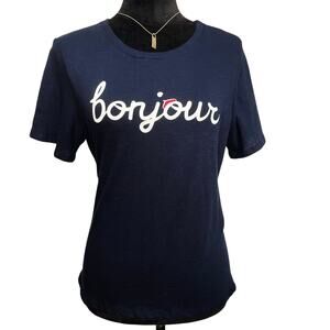 NWT - Cinq A Sept Bonjour Beret Shrunken T-Shirt